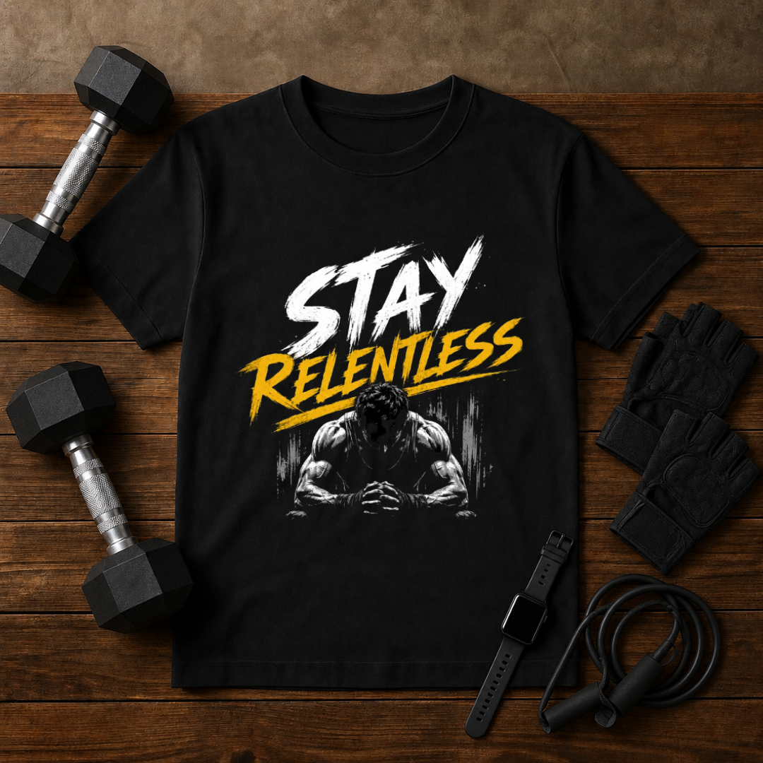 Stay Relentless Oversized Gym T-Shirt