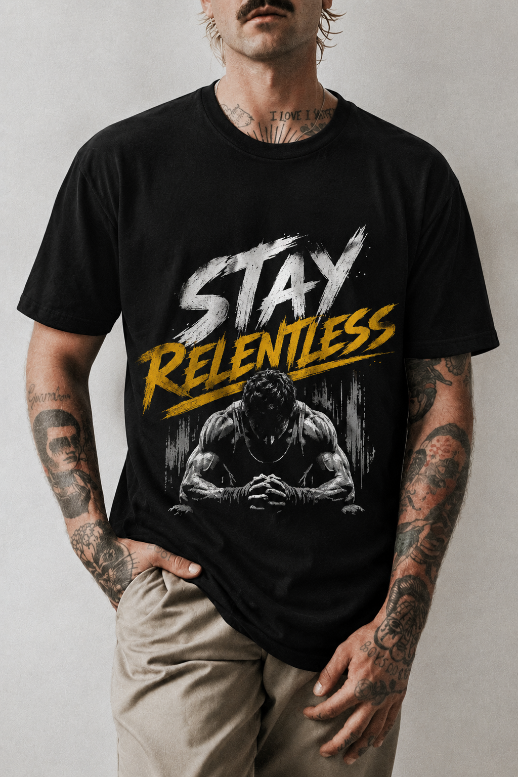 Stay Relentless Oversized Gym T-Shirt